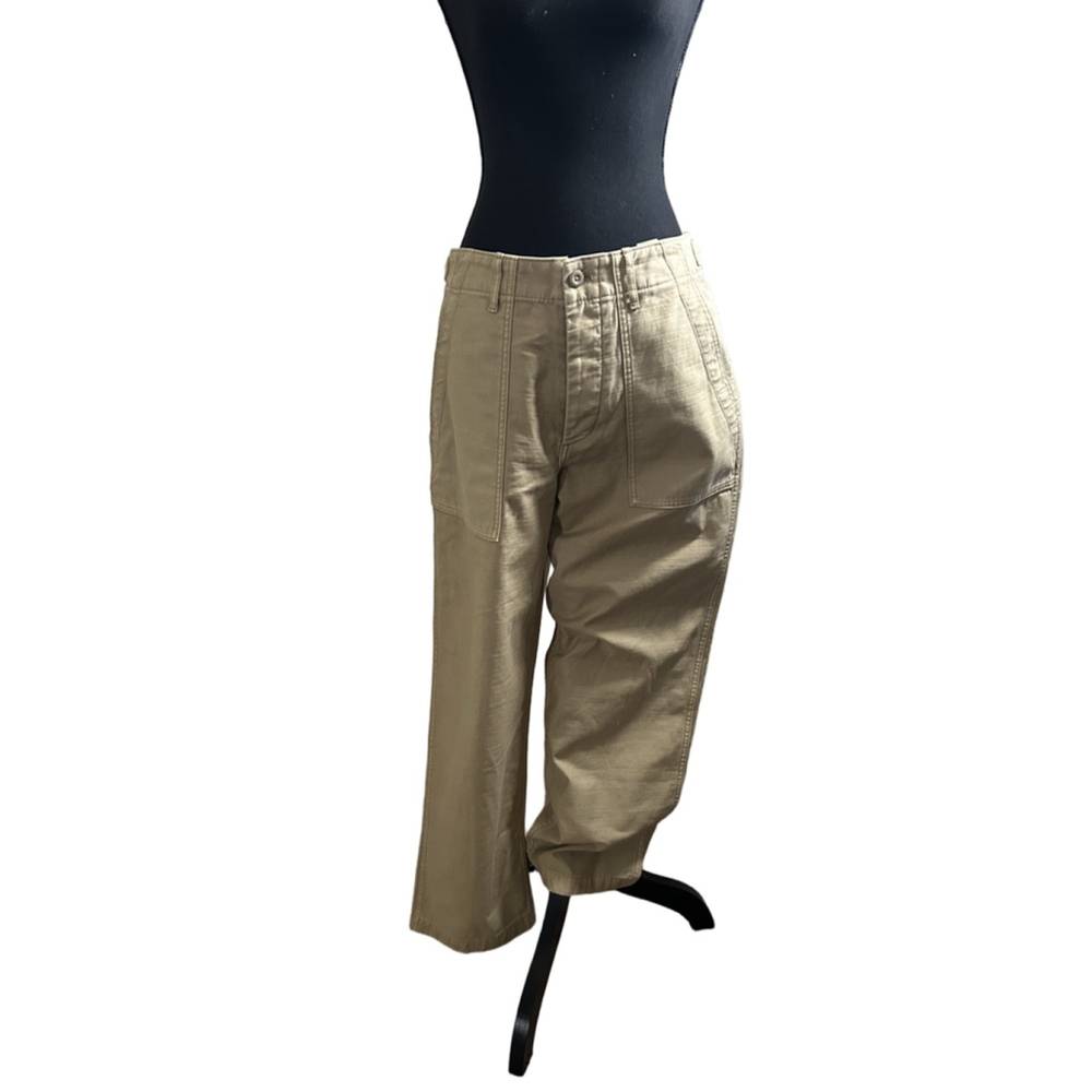 Outerknown Women’s Utility Cargo Pants Size 6, Khaki Organic Cotton NWT